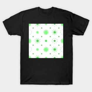 Suns and Dots Pale Green on White Repeat 5748 T-Shirt
